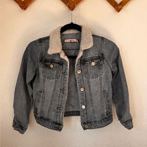 Ci Sono Denim Sherpa-Lined Kids Jacket